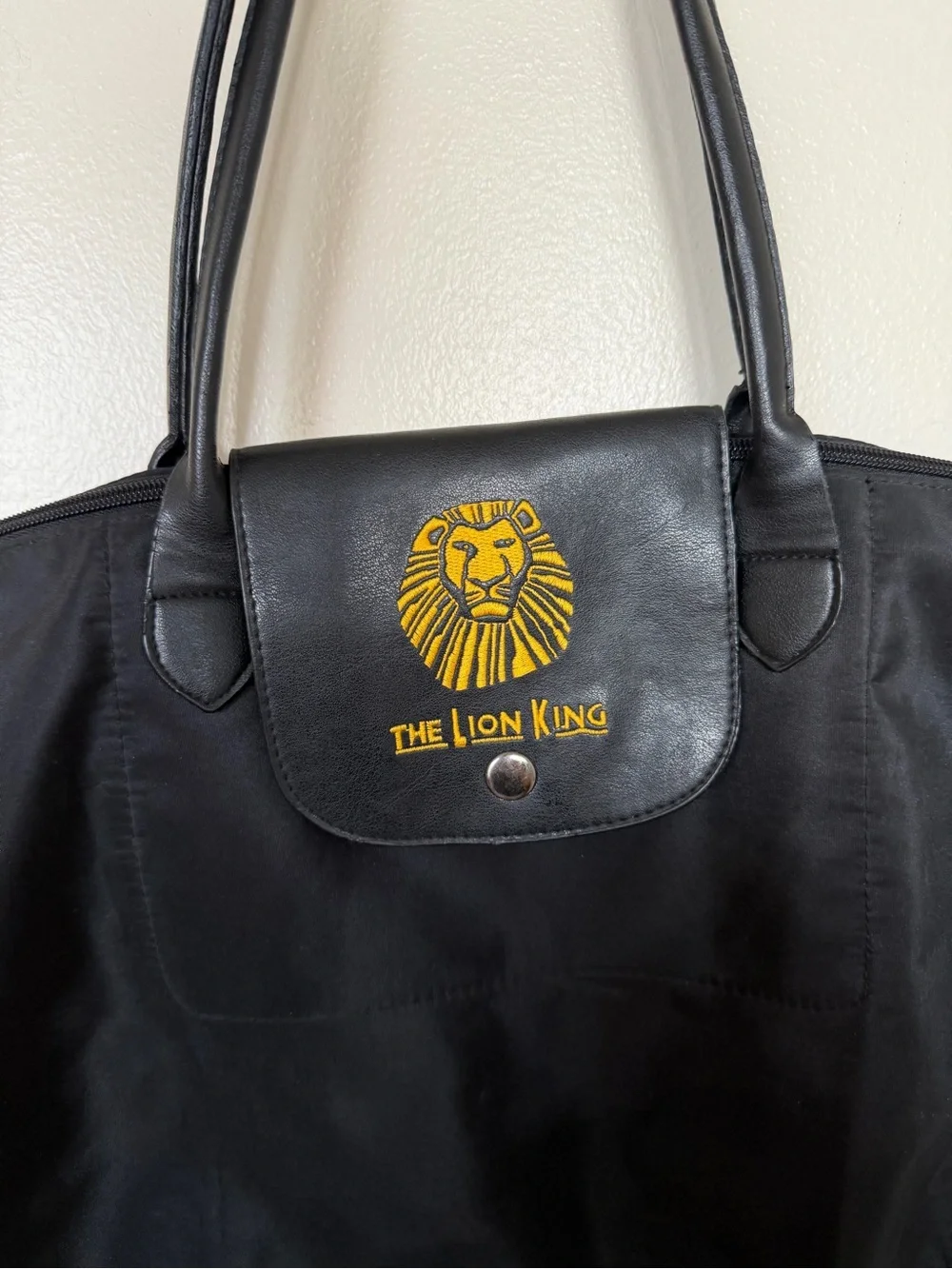 Disney's The Lion King Broadway Vinyl Zipper Tote Bag Embroidered
